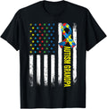 Retro American Flag Autism Grandpa Awareness Autistic