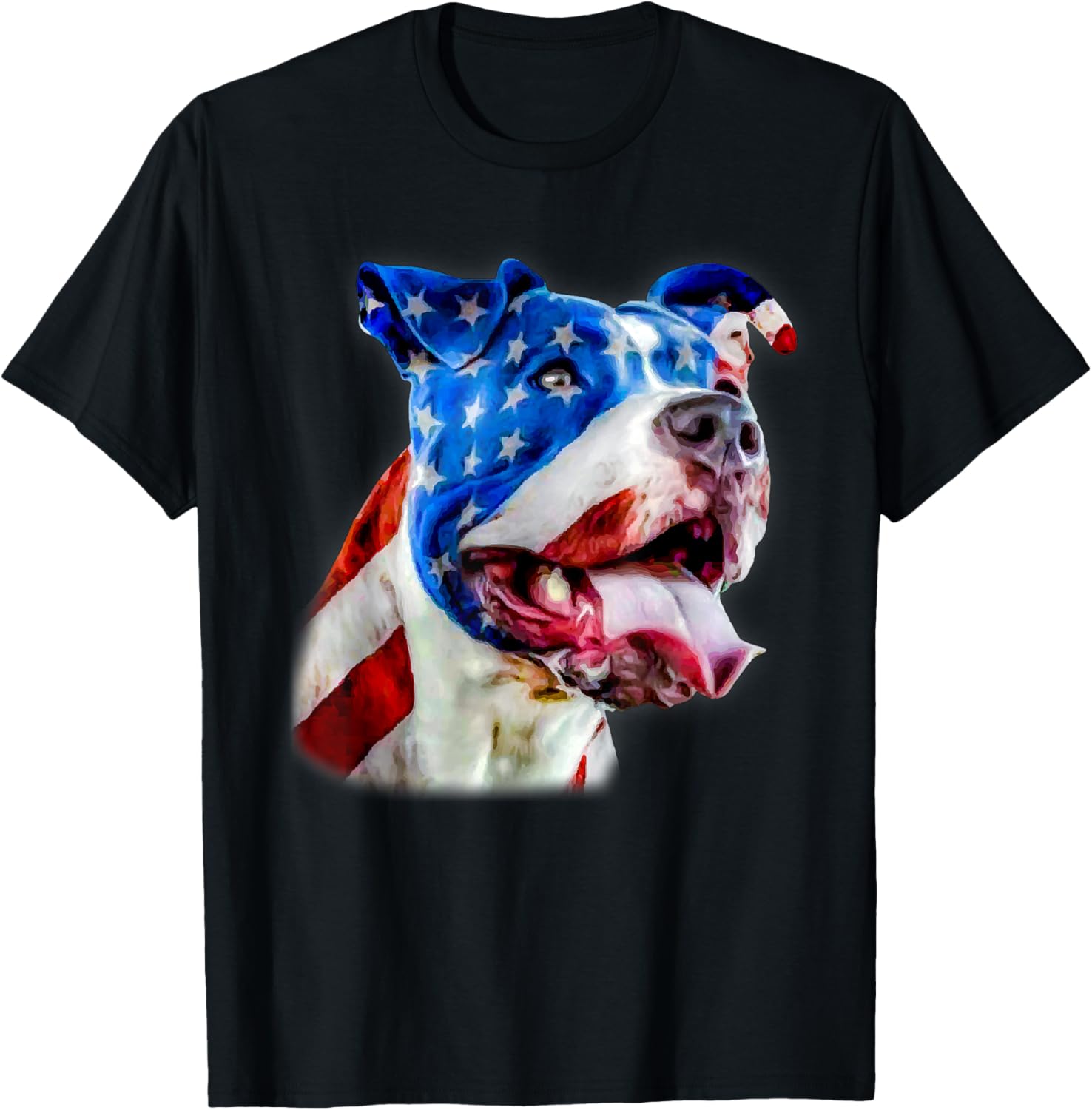 American Pit Bull Terrier Usa Flag Patriotic Dog