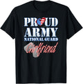 Proud Army National Guard Girlfriend Usa Heart Flag Shirt