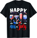 4Th Of July Usa Flag Wine Glasses Patriotic Men Women