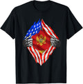 Usa Montenegro Flag Half Montenegrin Half American Roots