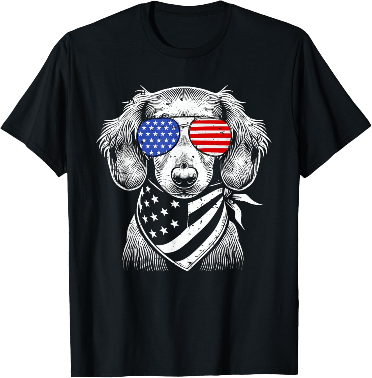 Dachshund Wiener Dog Patriotic 4Th Of July American Us Flag