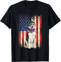 Siberian Husky American Flag 4Th Of July Patriotic Dog Lover