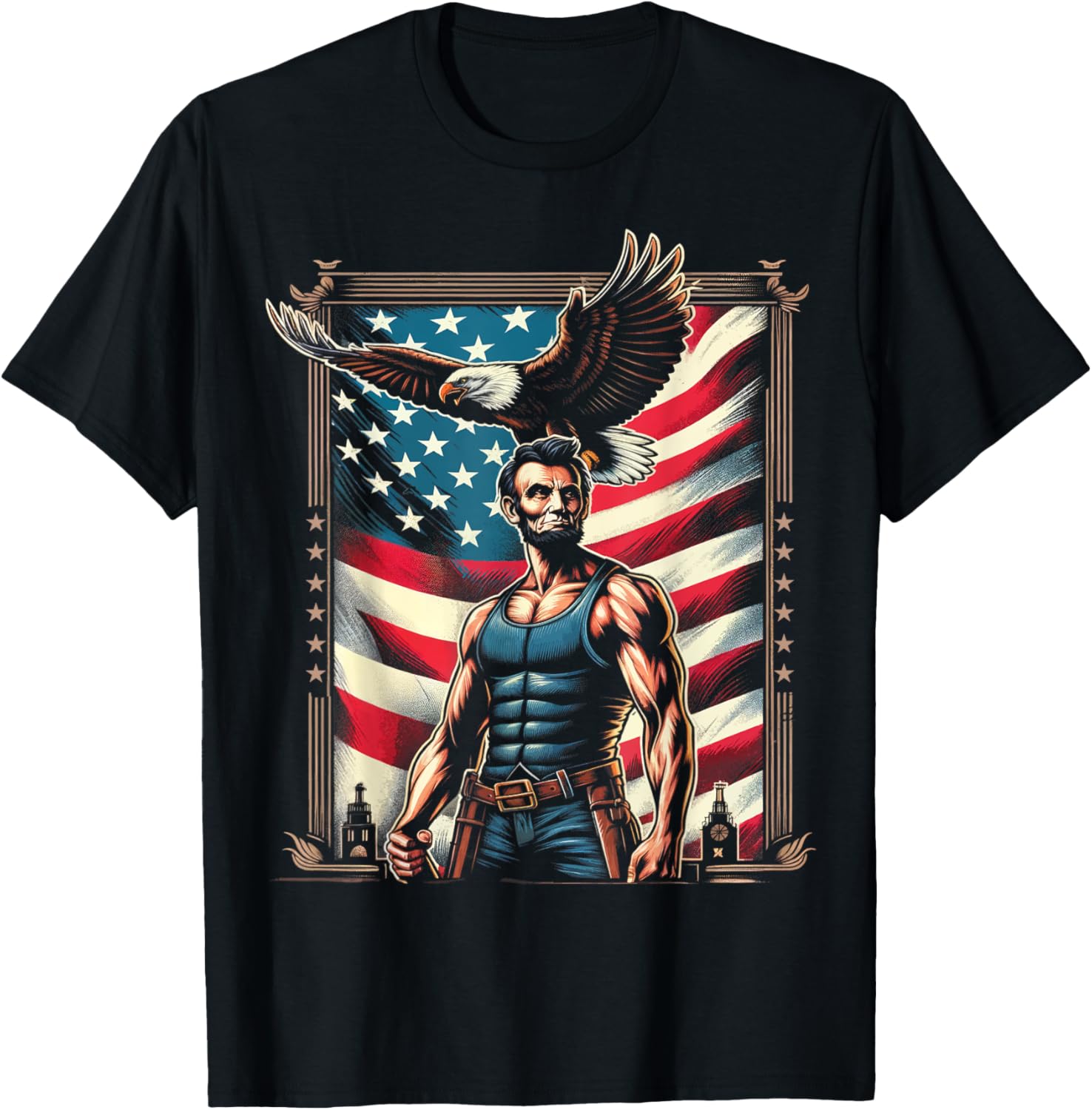 4Th Of July Patriotic Funny Abraham Lincoln July 4Th Usa