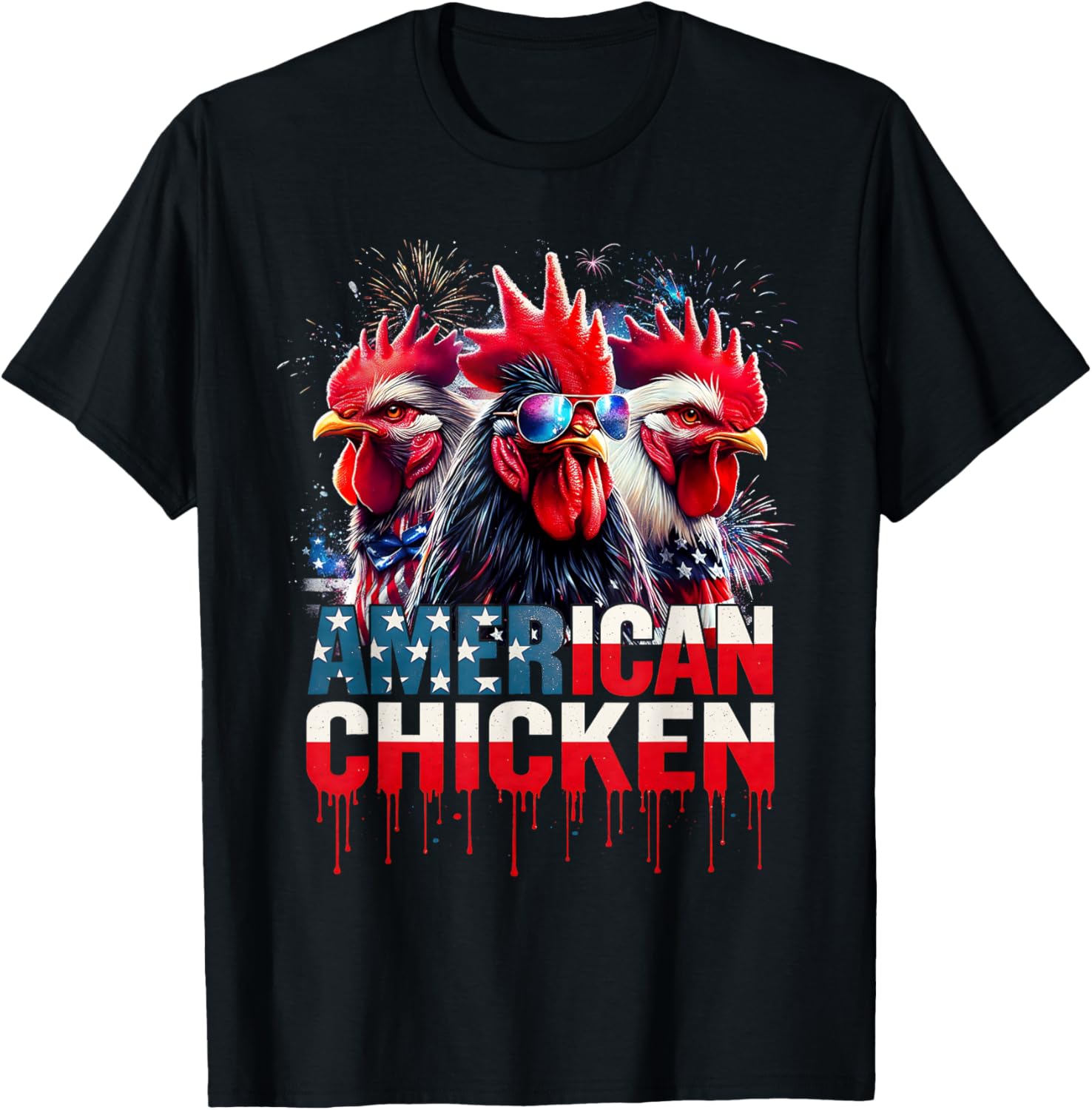 Usa Chicken 4Th Of July Retro America Funny Patriotic