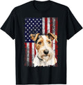 Wire Fox Terrier Dog 4Th Of July American Flag Patriotic