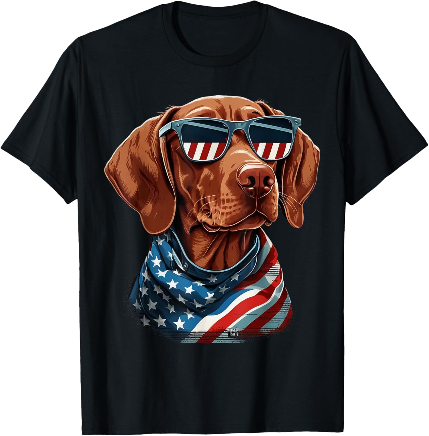 Usa 4Th Of July Vizsla On Patriotic American Vizsla
