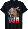 Capybara Usa Patriotic American Flag Men Women Kids July 4Th