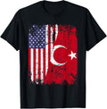Turkish Roots Half American Flag Usa Turkey Flag