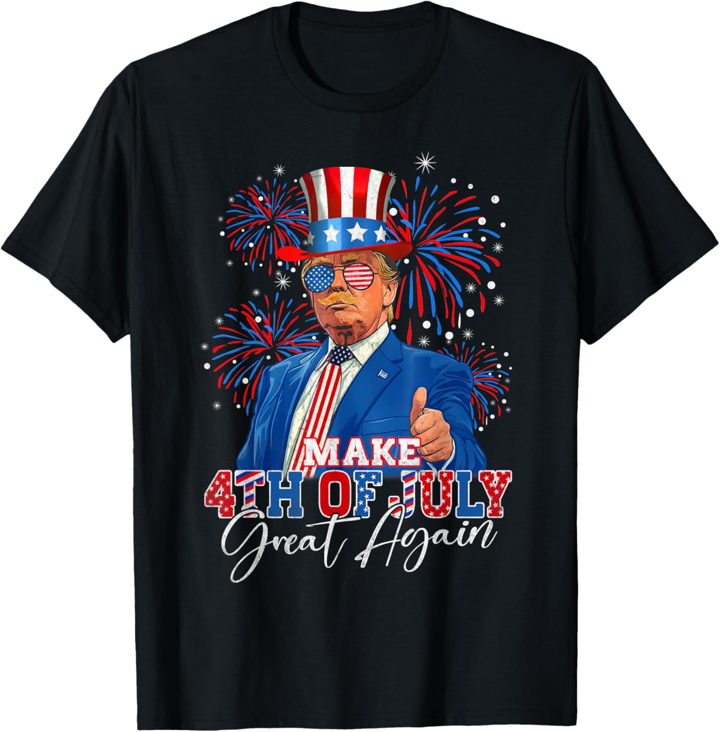 Make 4Th Of July Great Again Patriotic Firework Donald Trump