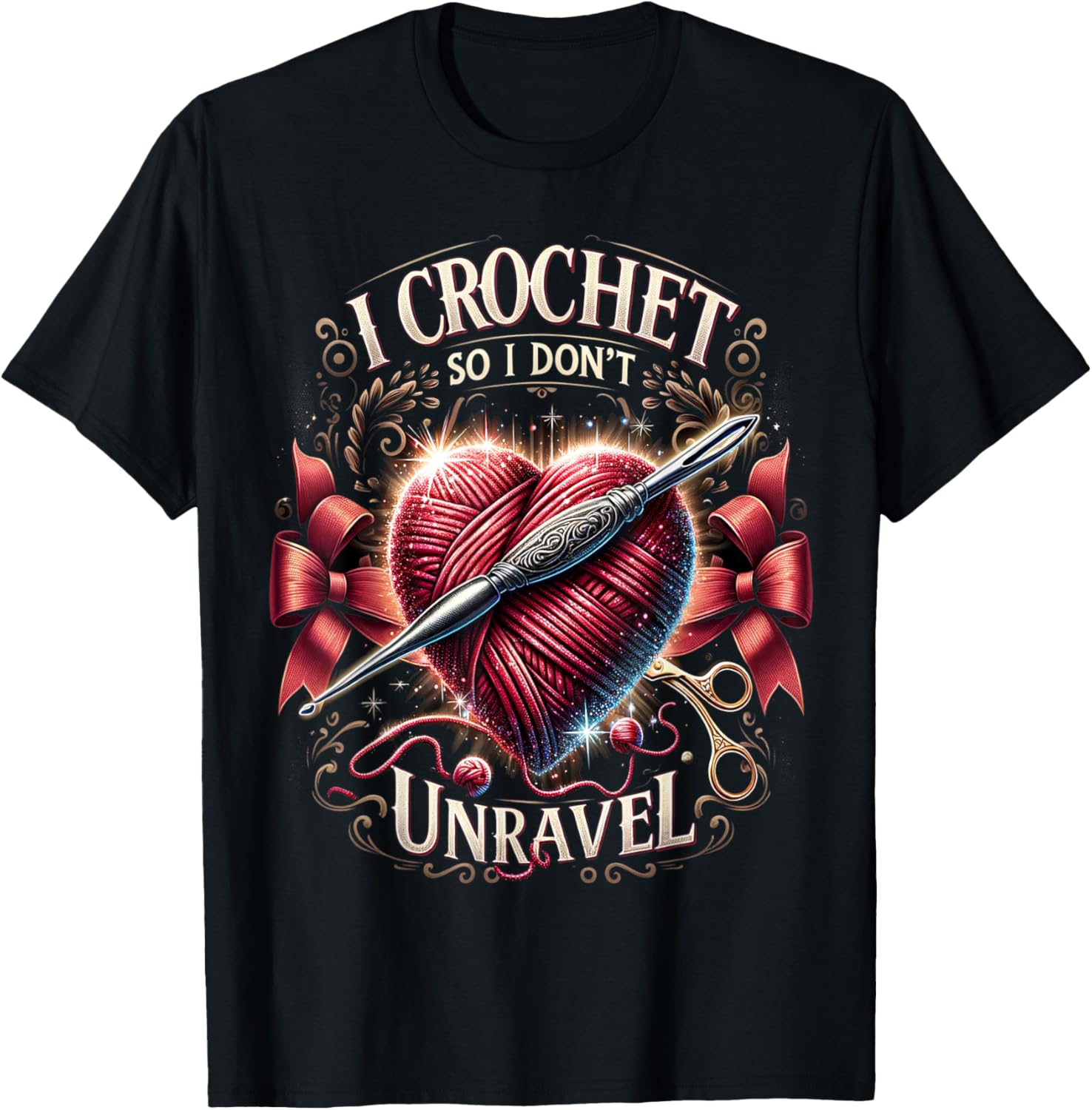I Crochet So I Don't Unravel Funny Crocheter Crocheting Yarn