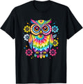 Owl Artwork Flower Colorful Tie Dye Lover Shirt for Men Women 300