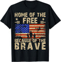 4Th Of July Usa Flag Home Of The Free Because Of The Brave