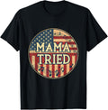 Mama Tried Country Music Lyrics Usa Flag Retro Grunge