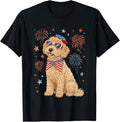 4Th Of July Patriotic Goldendoodle Coquette Bow Usa Flag