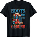 Boots On The Ground Cowgirl 4Th Of July All American Girl