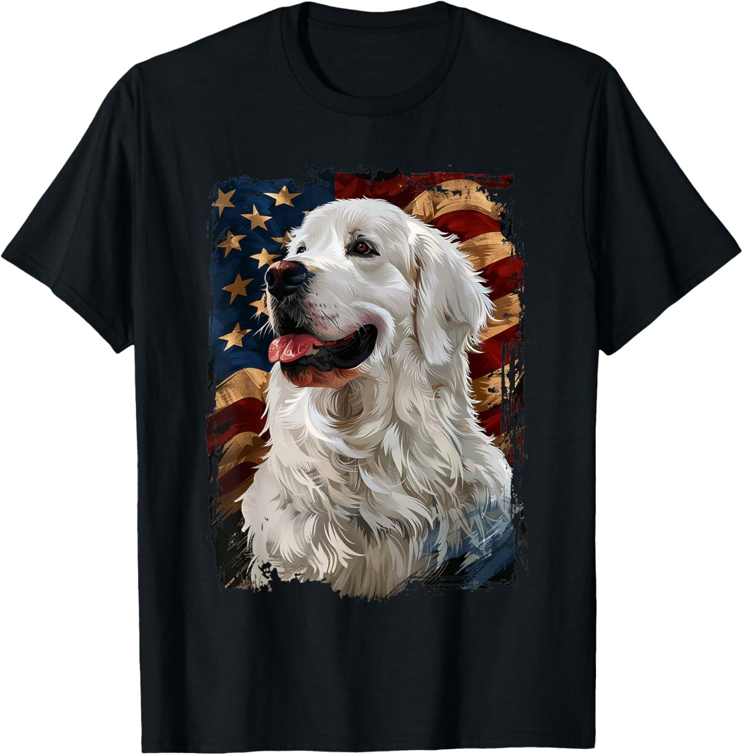 Great Pyrenees American Flag