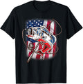American Flag Fishing Shirt Vintage Usa Bass Fisherman Gift