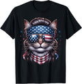 Cat American Flag Patriotic Funny Mullet Cat 4Th Of July