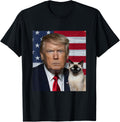 Funny Trump And Siamese Cat Political Usa Flag Election 2024