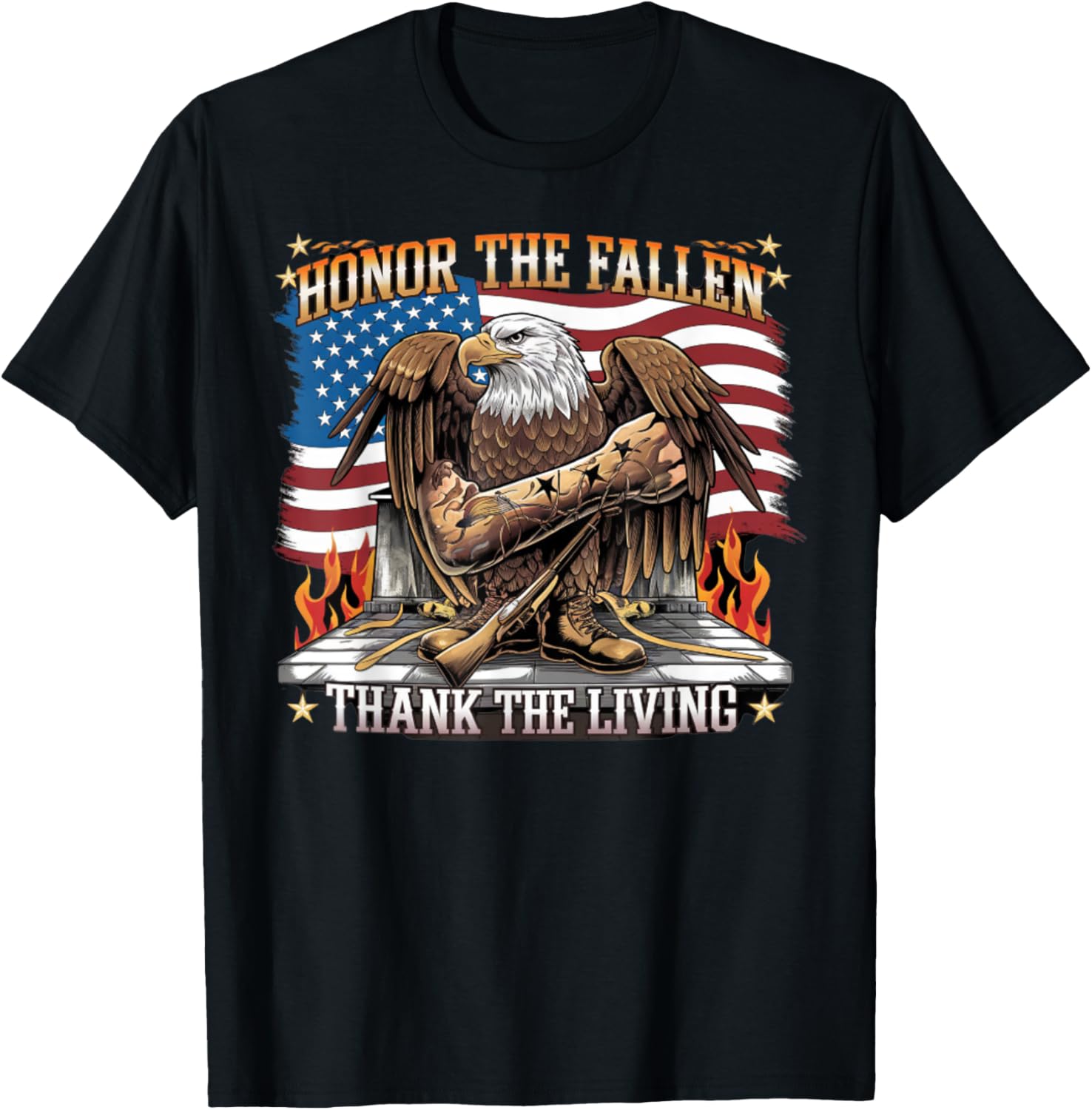 Funny Honor The Fallen Thank The Living Veteran Memorial Day