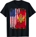 Montenegrin Roots Half American Flag Montenegro Flag