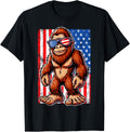 Bigfoot Usa Flag Sunglass Patriotic Sasquatch 4Th Of July