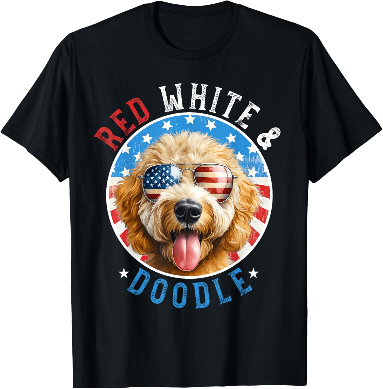 Goldendoodle Dog 4Th Of July Red White And Doodle Lovers