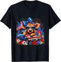 Usa Floral Animal Vibes Patriotic Highland Cow 4Th Of July