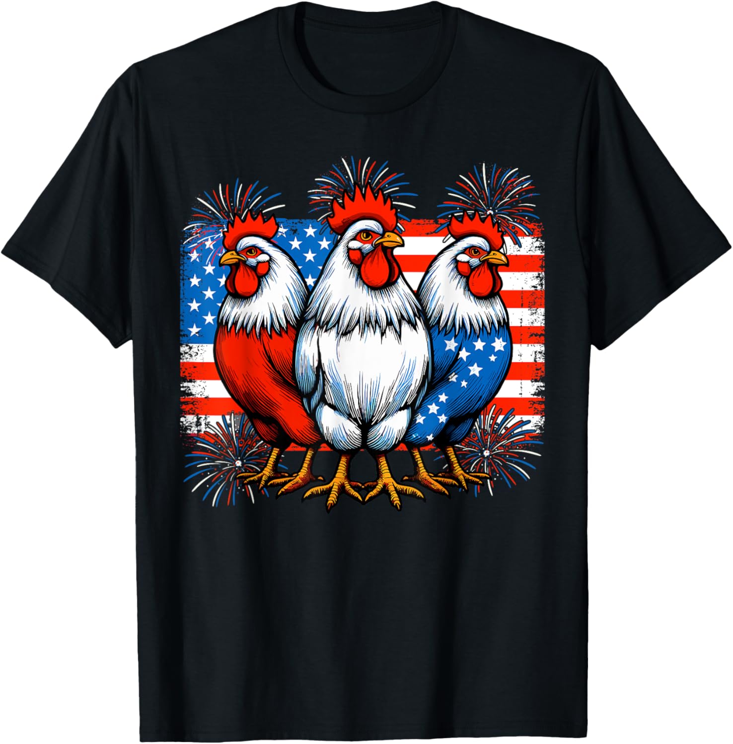 Funny 4Th Of July Chickens Lover Usa Flag Patriotic Chicken