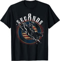 Cowboy Bull Riding Eight Seconds Rider Usa Flag