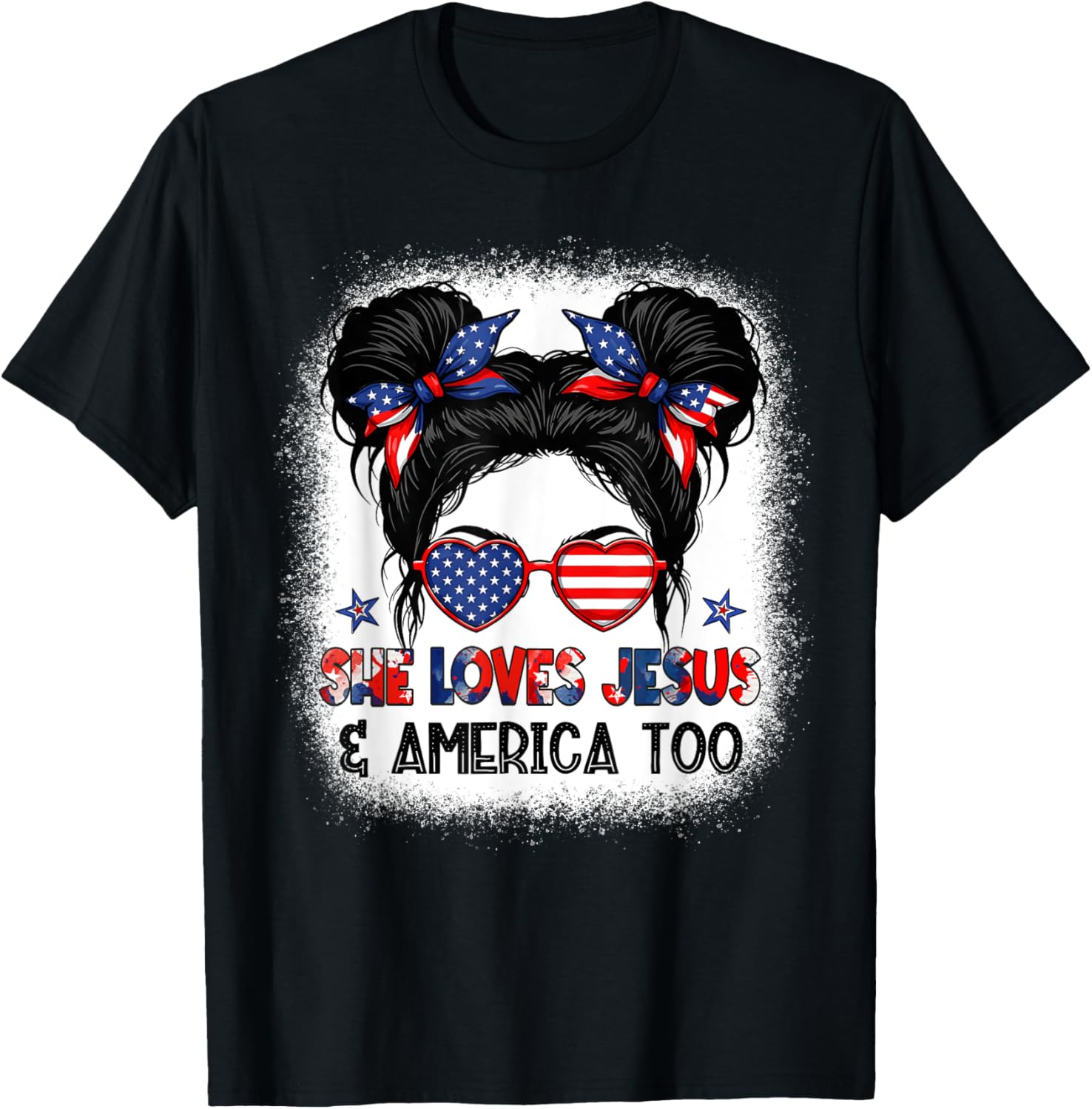 American Flag She Loves Jesus America Too Christian Jesus
