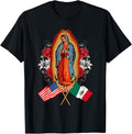 Our Lady Virgen De Guadalupe Mexican American Flag