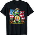 Salute Turtle American Usa Flag Memorial Day 4Th Of July