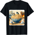 Ramen Noodles As Tangled Yarn With Kittens. Fireplace Living