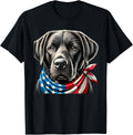 Black Lab Dog Usa American Flag Black Labrador 4Th Of July