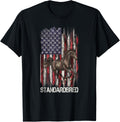 Vintage Usa Flag Standardbred Horse Lover Horseback Riding