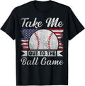 Usa Flag Take Me Out To The Ball Game Baseball Lover