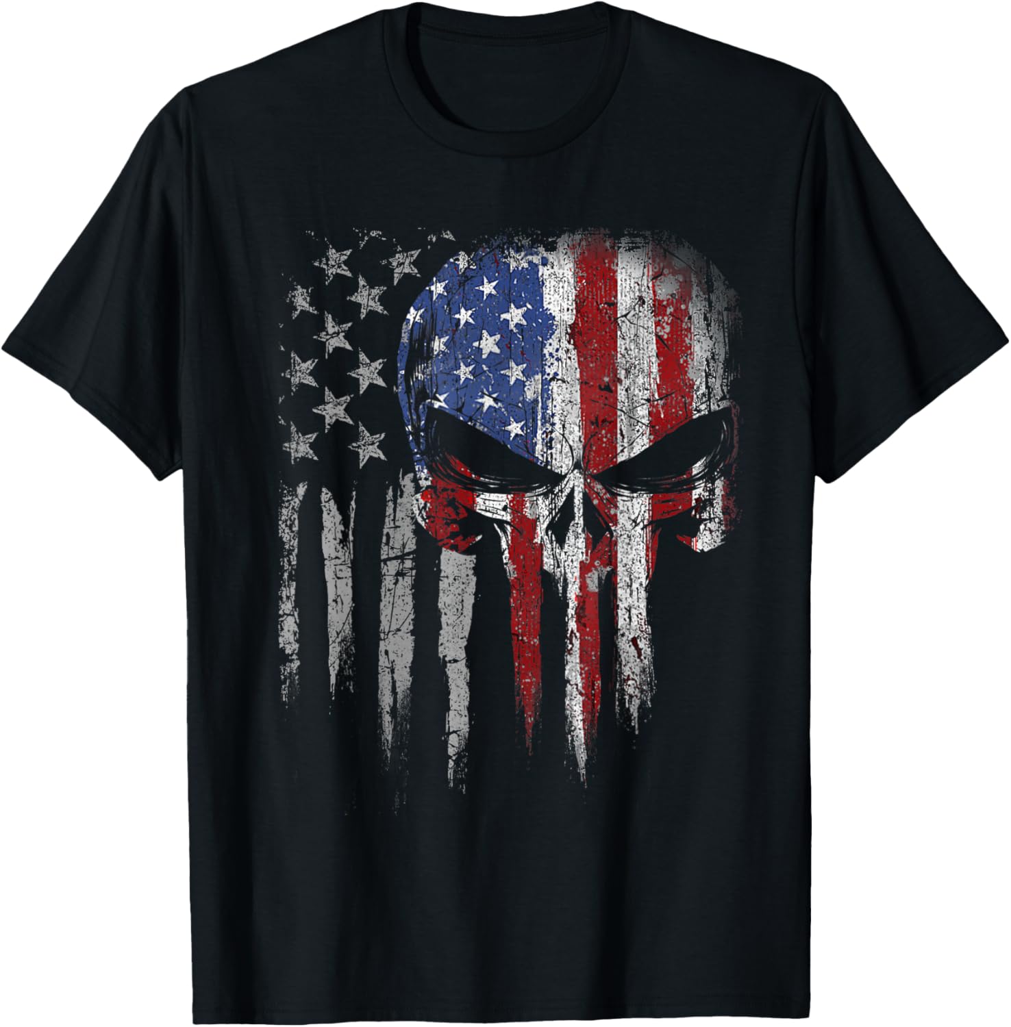 4Th Of July Shirt For Women Men American Flag Skull Skeleton
