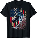 Patriotic Horse American Flag Horse Vintage