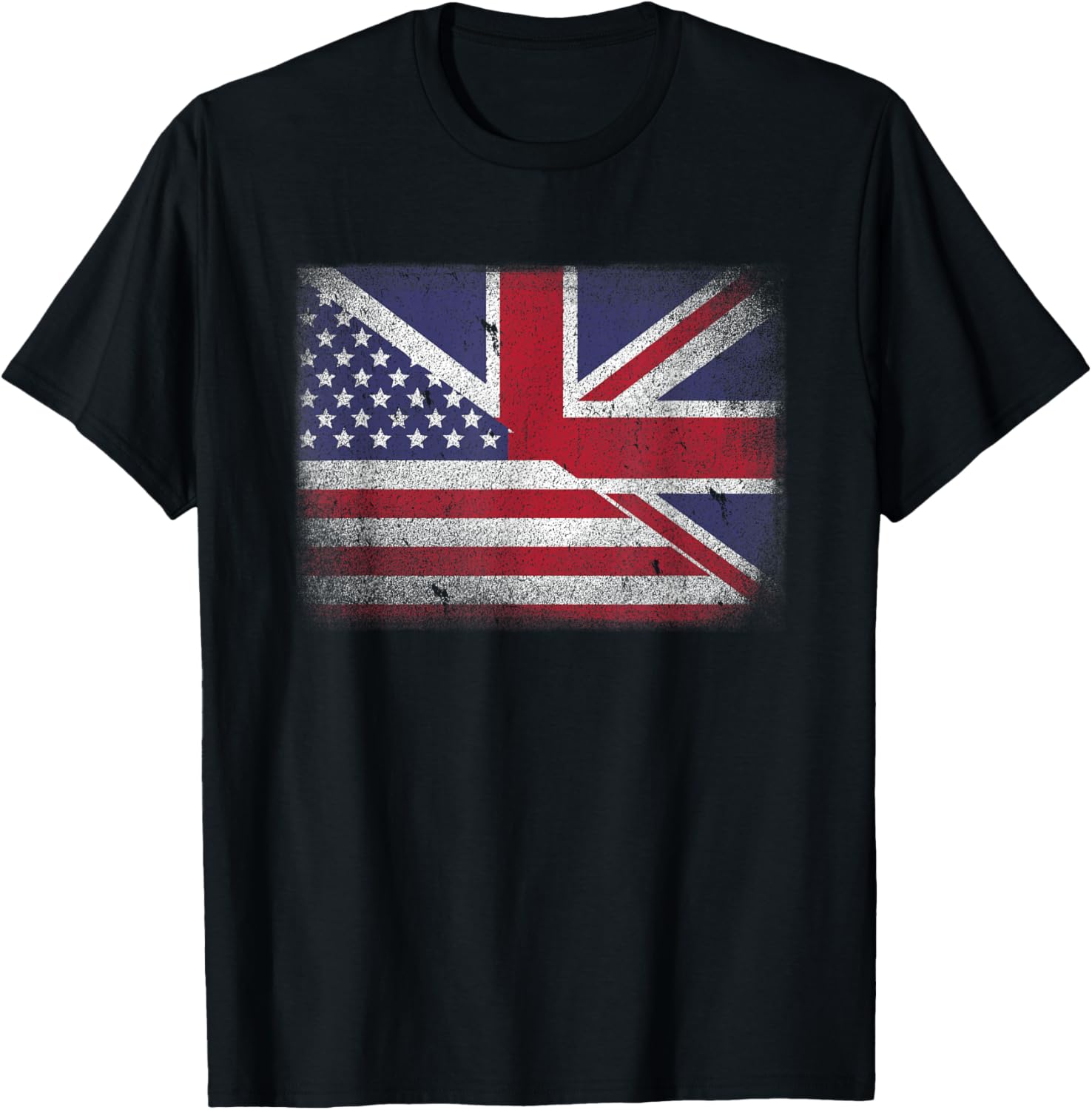 Vintage Half American Half British Flag Great Britain Usa
