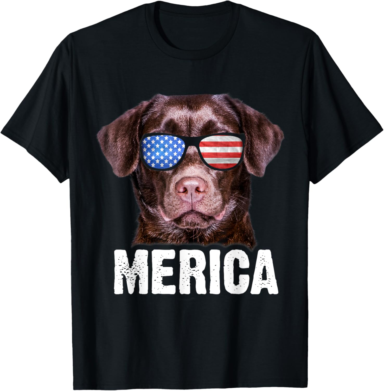 Chocolate Lab Usa 4Th July American Flag Labrador