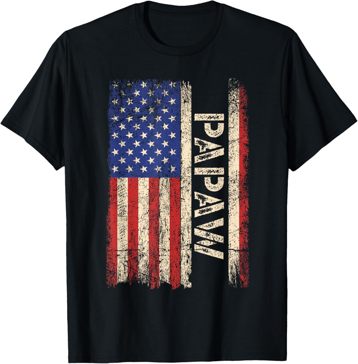 Papaw Grandpa Us American Flag Shirt Grandfather Day Men
