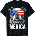 English Bulldog 4Th Of July Merica Men Women Usa Flag
