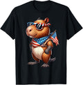 Patriotic Capybara Usa American Flag 4Th Of July