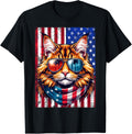 Maine Coon Wearing Usa Flag Cat Lover Patriotic 4Th Of July