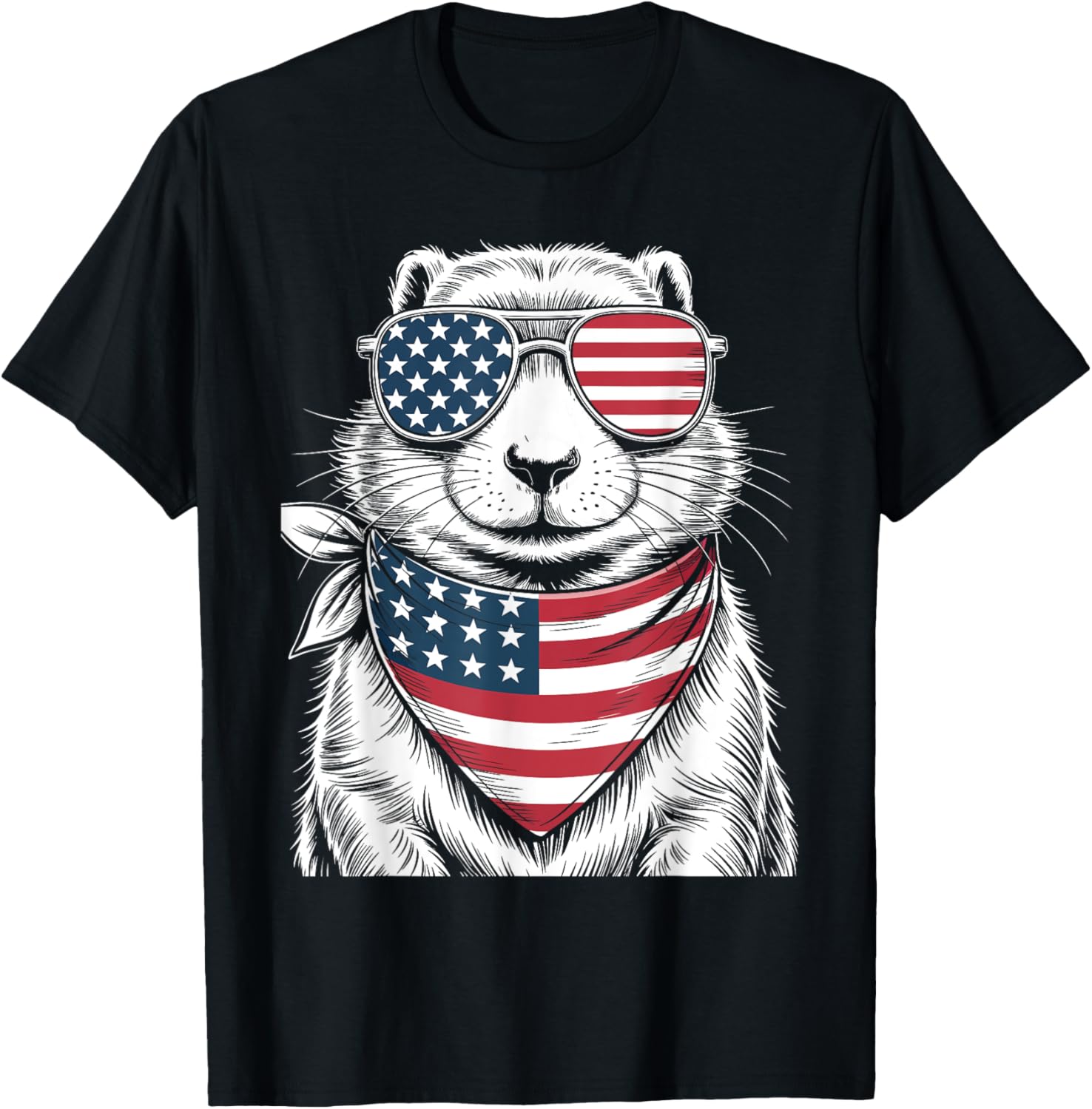 Prairie Dog Usa Flag Sunglasses Patriotic 4Th Of July