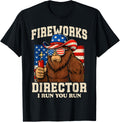 Funny Fireworks Director Bigfoot 4Th Of July Usa Flag Boys