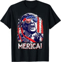Trump 4Th Of July Merica Men Women Usa American Flag Vintage