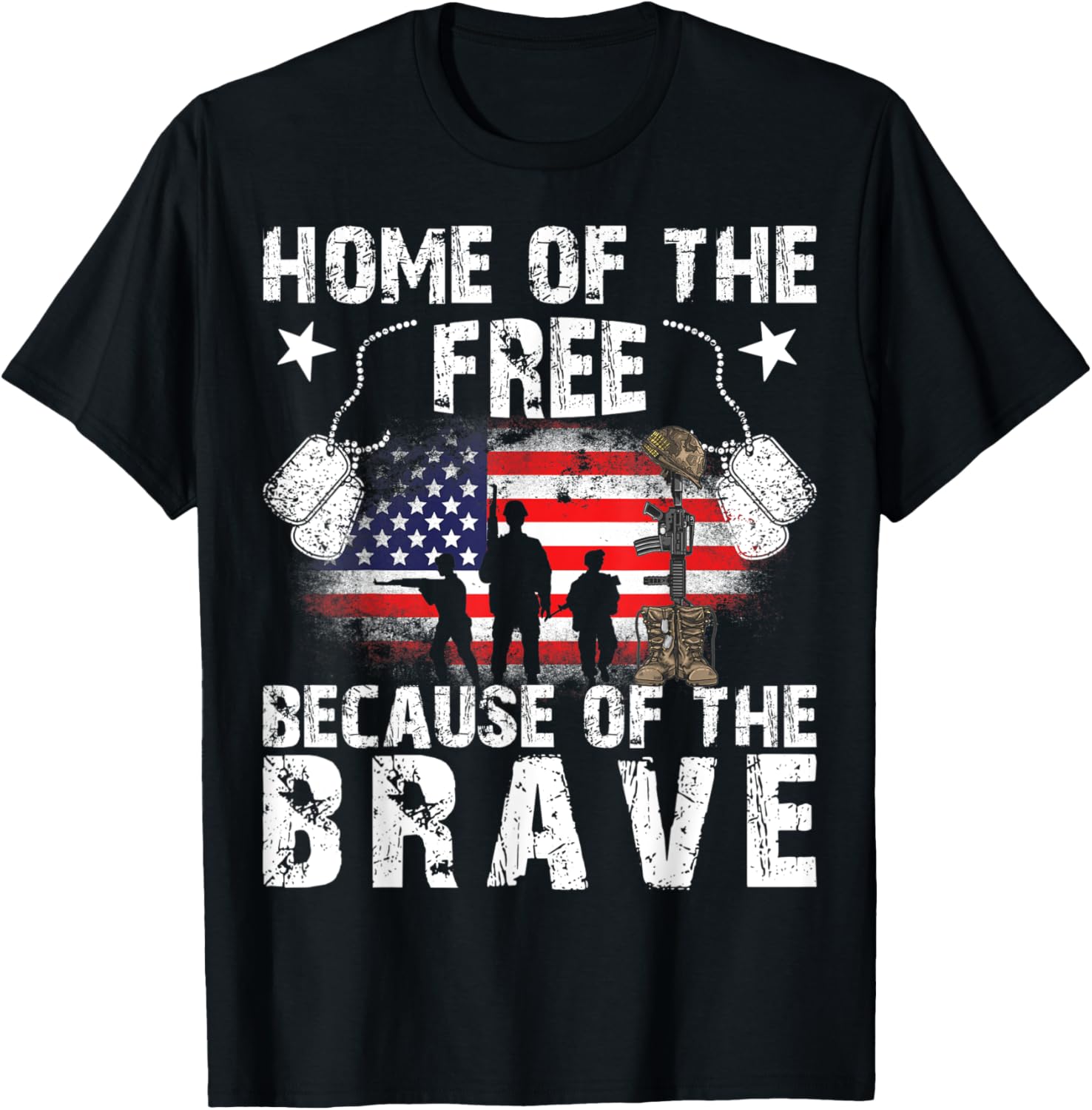 Home Of The Free Because Of The Brave 4Th Of July Usa Flag